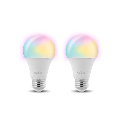 [NHB-C110M 2PK] ​​​​Kit de 2 Bombillas LED Inteligentes RGB Wi-Fi Smart Nexxt Matter