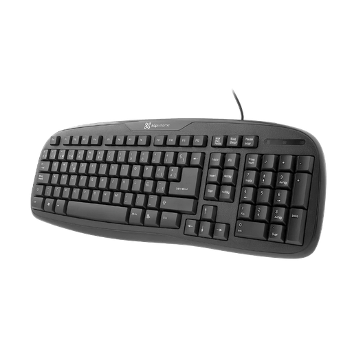 [KKS-050S] ​Teclado Klip Xtreme Stylus de Color Negro con Cable USB-A