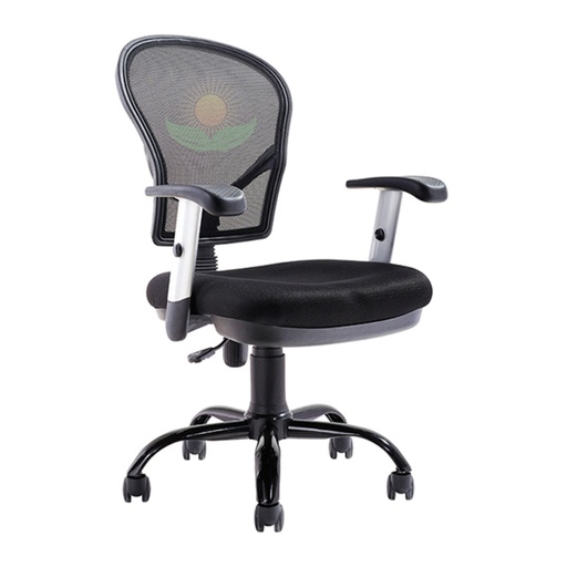 [DC-40] SILLA SECRETARIA CON BRAZO (MALLA), RESPALDO ERGONÓMICO