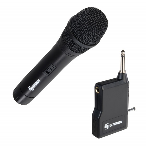 [MIC-285] Micrófono Inalámbrico Steren de Color Negro con Receptor