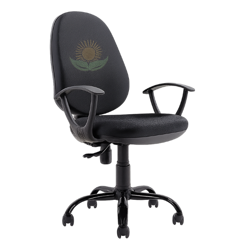 [DC-31] Silla Semi Ejecutiva Dorasol de Tela con Reposabrazos de Color Negro