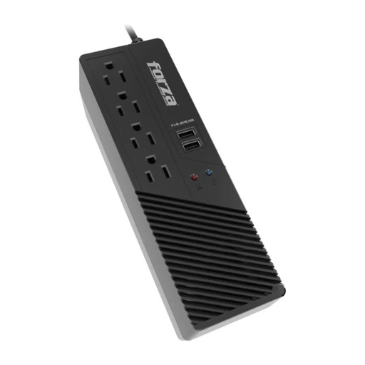 [FVR-1011USB] Regulador de Voltaje Forza de 1000 VA y 500 Watts con 2 Puertos USB-A