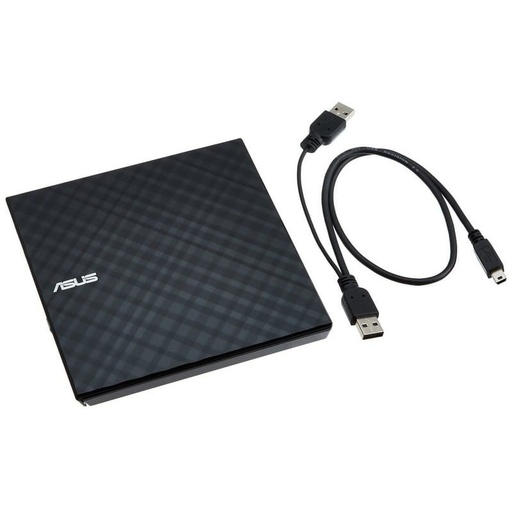 [90'DQ0435'UA318KZ] Quemadora Externa Asus External Slim sdrw'08d2s'u-blk-g-as