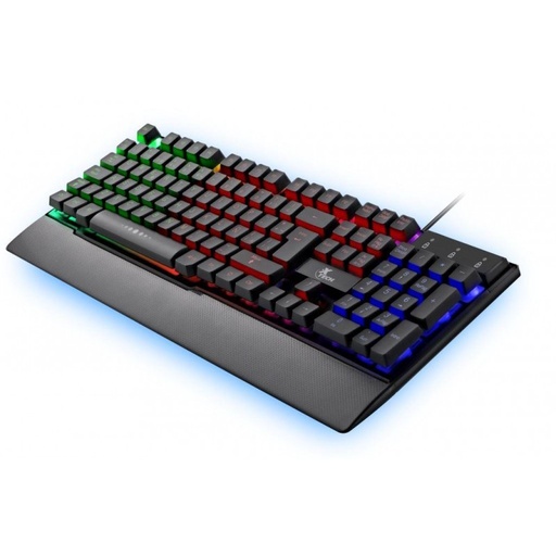 [XTK-510S] Teclado Gamer Xtech Armiger RGB de Color Negro Con Cable USB-A