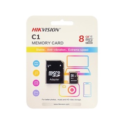 [HS-TF-C1(STD)/8G/Adapter] Memoria MicroSDHC Hikvision C1 de 8 GB