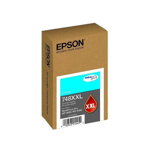 [C13T75022A] Cartucho de Tinta de Color Cian Extra Alta Capacidad Epson T748XXL220-AL