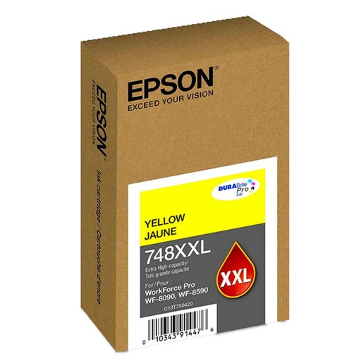 [C13T75042A] Cartucho de Tinta de Color Amarillo Extra Alta Capacidad Epson T748XXL420-AL