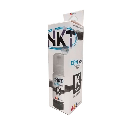 [7401103307202] Botella de Tinta Genérica NKT de Color Negro de 70 mililitros Compatible para Epson 544