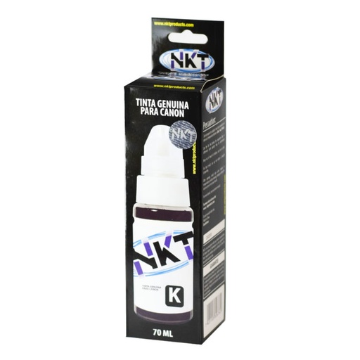 [7401103306762] Botella de Tinta Genérica NKT de Color Negro de 70 mililitros Compatible para Canon GI-190