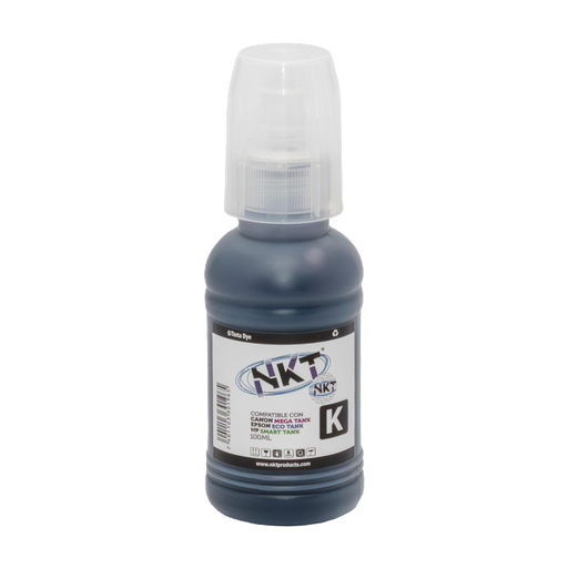 [7401103301965] Botella de Tinta Genérica NKT Universal 100 mililitros Color Negro Compatible con Cualquier Impresora