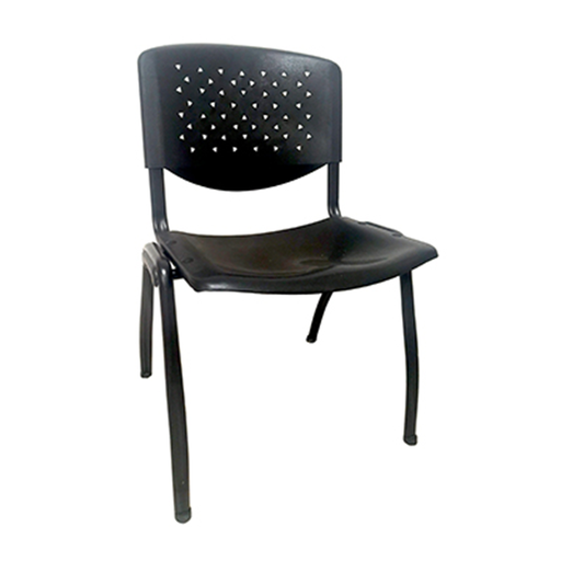 [DC-301N] ​Silla Dorasol de Plástico de Visita de Color Negro