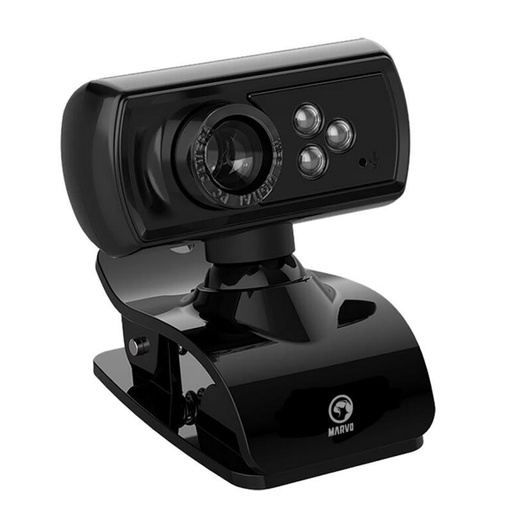[6932391923122] Cámara Web Marvo MPC01 de Color Negro