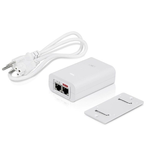 [POE-24-7W-G-WH] Adaptador / Inyector POE Ubiquiti Blanco de 24 Voltios y 7 Watts