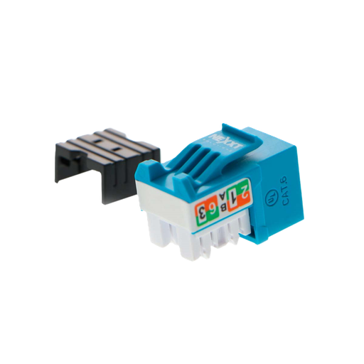 [PCGKJC6TYRJBL] Módulo Jack de Red (Keystone) RJ45 CAT6 Nexxt de Color Azul