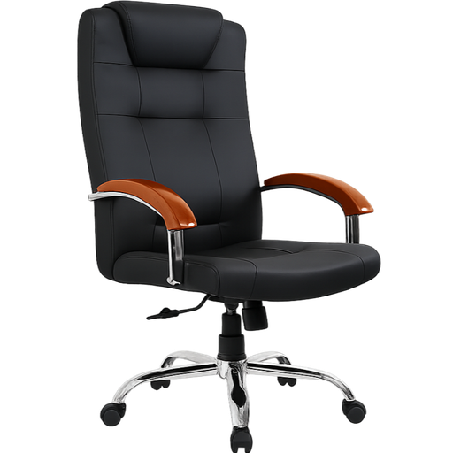 [DC-53] Silla Ejecutiva Dorasol Negra Imitación Cuero