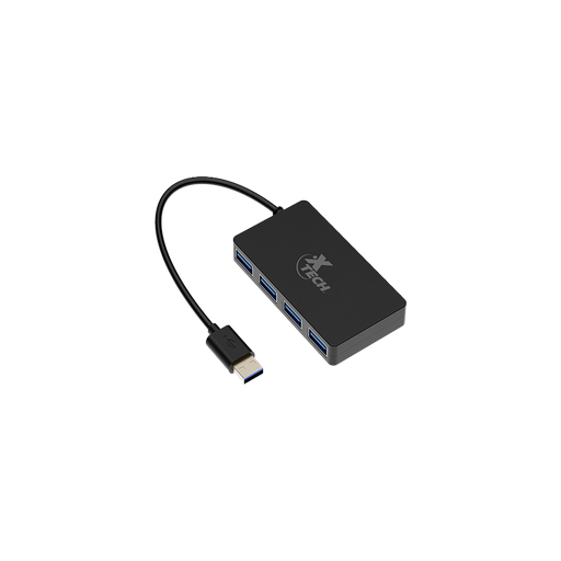 [XTC-391] Hub Concentrador de 4 Puertos USB-A 3.0 Xtech de Color Negro