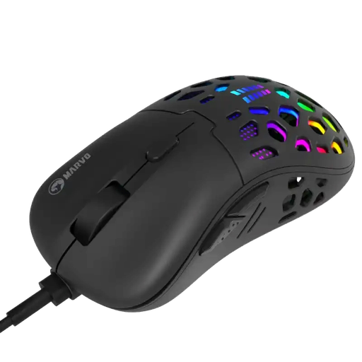 [6932391923986] Mouse Gamer RGB Marvo SunSpot G946 Color Negro con Cable USB-A