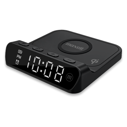 [348626] Cargador Inalámbrico Maxell QIAC-115 con Reloj Despertador