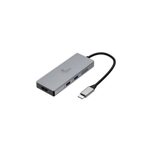 [XTC-564] Adaptador Multipuerto Xtech 5 en 1 con Conexión USB-C Macho