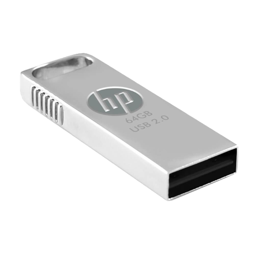 [HPFD206w-64] Memoria USB-A 2.0 v206w HP de 64 GB Color Plateado