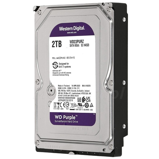 [WD23PURZ] Disco Duro Interno HDD de 3.5" de 2 TB Western Digital Purple