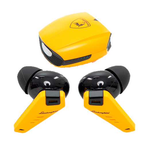 [687294650069] Audífonos Bluetooth Lamborghini Lambo Bud Huracan 700 Yellow de Color Amarillo con Negro