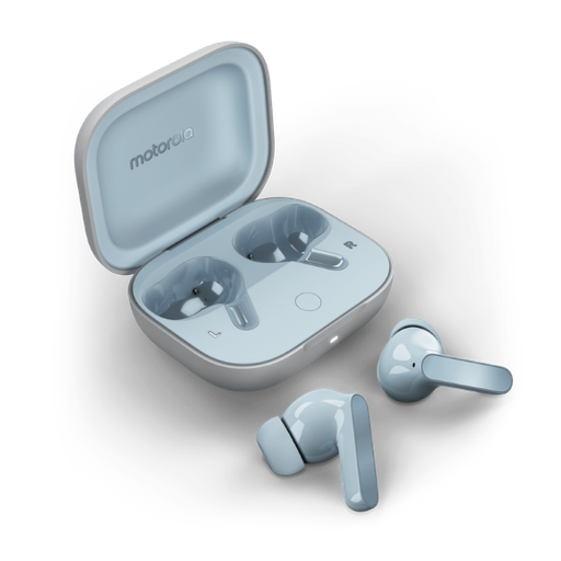 [PG38C05875] Audífonos Bluetooth Motorola MotoBuds Ilusion Blue de Color Celeste Ilusión