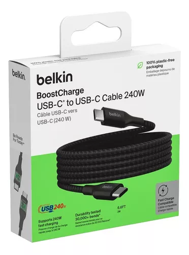 [CAB015BT2MBK] Cable Belkin USB-C Macho a USB-C Macho de 240W
