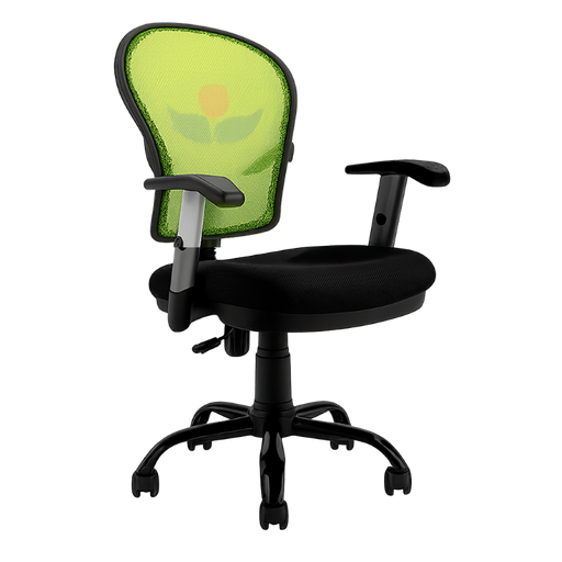 [DC-40AM] Silla Secretarial con Reposabrazos Dorasol Amarillo Fluorescente