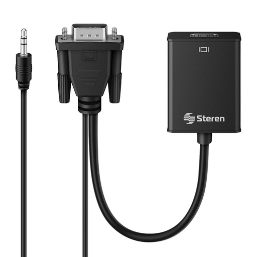 [208-158] Adaptador de VGA a HDMI con Audio 3.5MM Steren 208-158