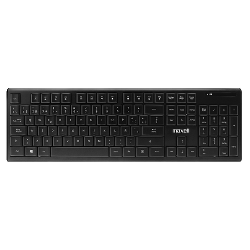 [347110] Teclado Inalámbrico Maxell Wireless Slim Keyboard WKB-20 Color Negro