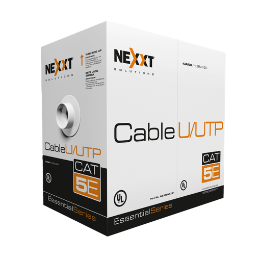 [AB355NXT41] Bobina de Cable de Red Nexxt CAT5E U/UTP Gris de 102 Metros