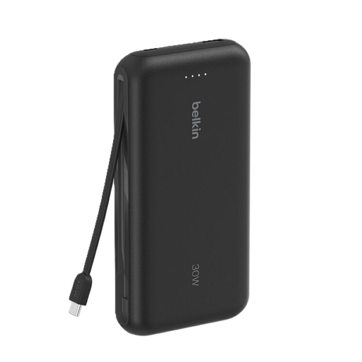 [BPB024fqBK] Power Bank Belkin BoostCharge 20K de 20,000 mAh Color Negro con Cable Integrado USB-C