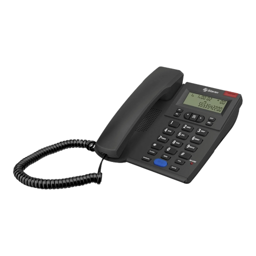[TEL-245] Teléfono de Casa Cableado con Pantalla Steren de Color Negro