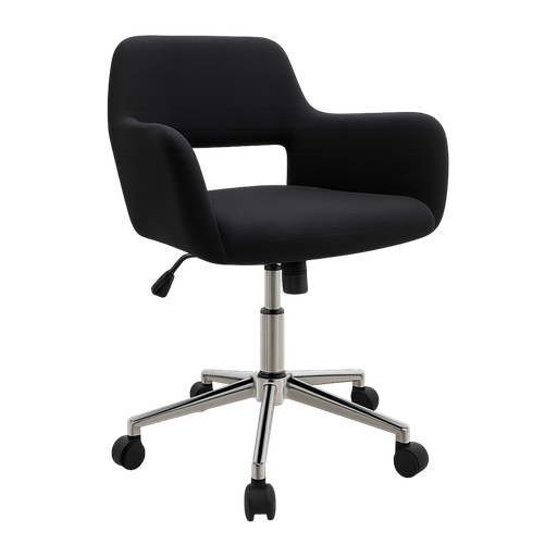 [ROSSCHROM] Silla de Oficina Dorasol Ross Chrome de Color Negro Sin Brazos