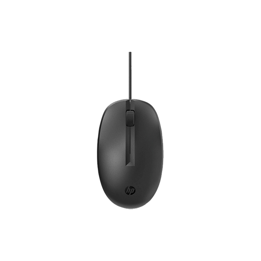 [265A9UT] Mouse HP 125 Wired Black con Cable USB-A de Color Negro