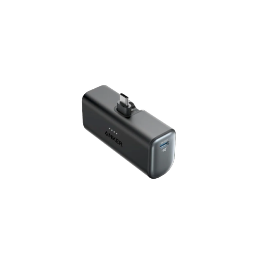 [A1653H11-1] Power Bank Anker Nano Black Stone de 5,000 mAh con Puerto USB-C Integrado de Color Negro Piedra