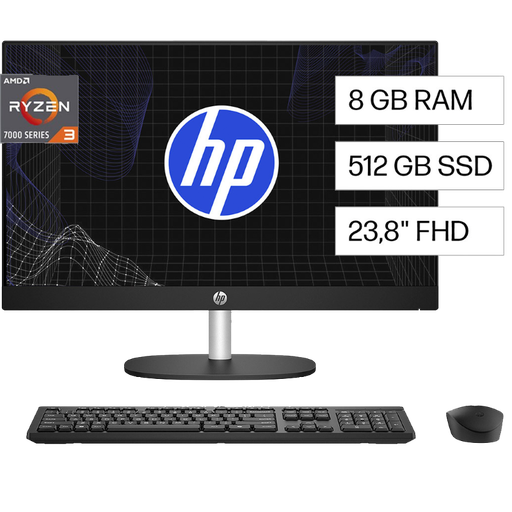 [BP2E4LA#ABM] Computadora de Escritorio Todo en Uno HP 24-cr0233la de Color Negro