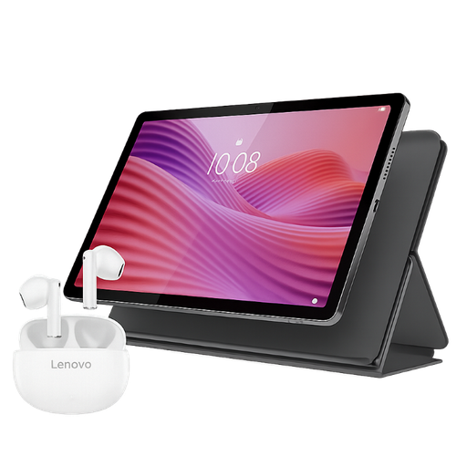 [ZAEH0130PA] Tablet Lenovo Tab + Folio Case Luna Grey + Audífonos E310 Blancos