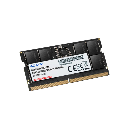 [GD5S5600732G-SMI] Memoria RAM SODIMM DDR5 Adata Gold de 32 GB a 5600 MHz para Computadora Portátil