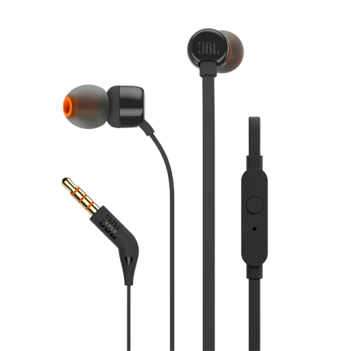[JBLT110BLKAME] Audífonos JBL Tune 110E Black de Color Negro con Cable Aux 3.5mm