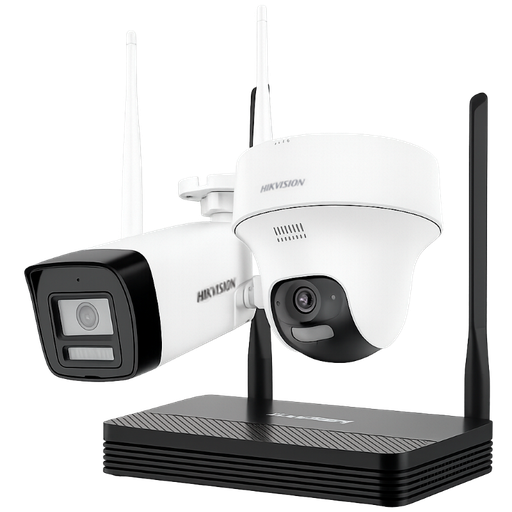 [NKS424W02H-4MP] Kit de 2 Cámaras Wi-Fi + NVS Hikvision EasyLink