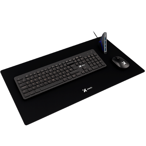 [XTK-320S] Mouse + Teclado Inalámbricos + Hub USB-A + Mousepad XL Xtech
