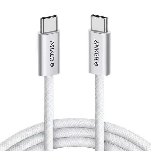 [A8060H21] Cable Trenzado Anker Zolo de USB-C a USB-C Color Blanco de 1.80 M.