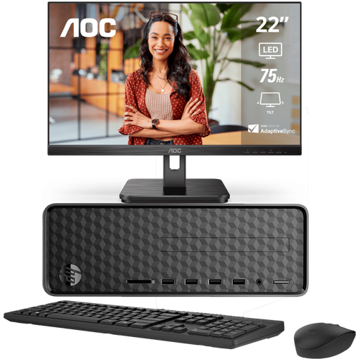 [7H609AA#ABA] Computadora de Escritorio HP Slim Desktop S01-aF2023w PC US