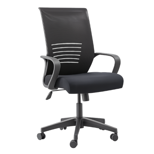 [A62468] Silla Ejecutiva Ferrini Clase 2 con Malla de Color Negro y Brazos