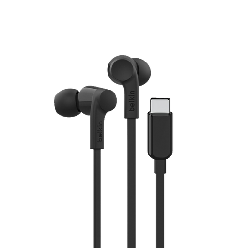 [G3H0002fqBKV2] Audífonos Belkin SoundForm con Cable USB-C de Color Negro